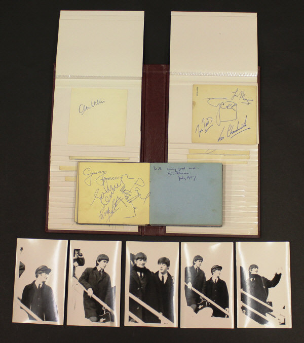 An autograph album comprising numerous signatures to include The Beatles (George Harrison, John