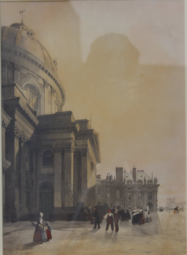 AFTER THOMAS SHOTTER BOYS (1803-1874) "La Chapelle de L'Institut, Paris", coloured lithograph