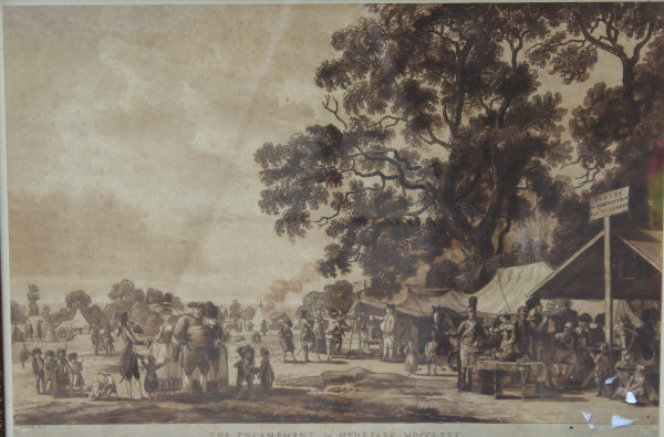 AFTER P SANDBY (1725-1809) "The encampment in the museum garden MDCCLXX" and "The encampment in Hyde