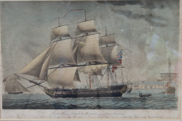 AFTER ROBERT DODD (1748-1816) "Portrait of an East Indiaman sailing from Madras" and "Portrait of an