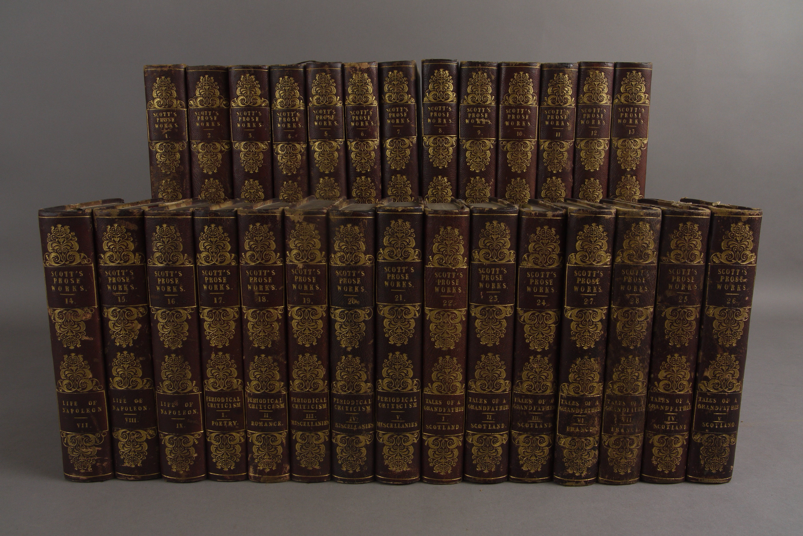 SCOTT (SIR WALTER BART) - The Prose Works, 28 vols, Edinburgh 1834, Robert Cadell & Whittaker,