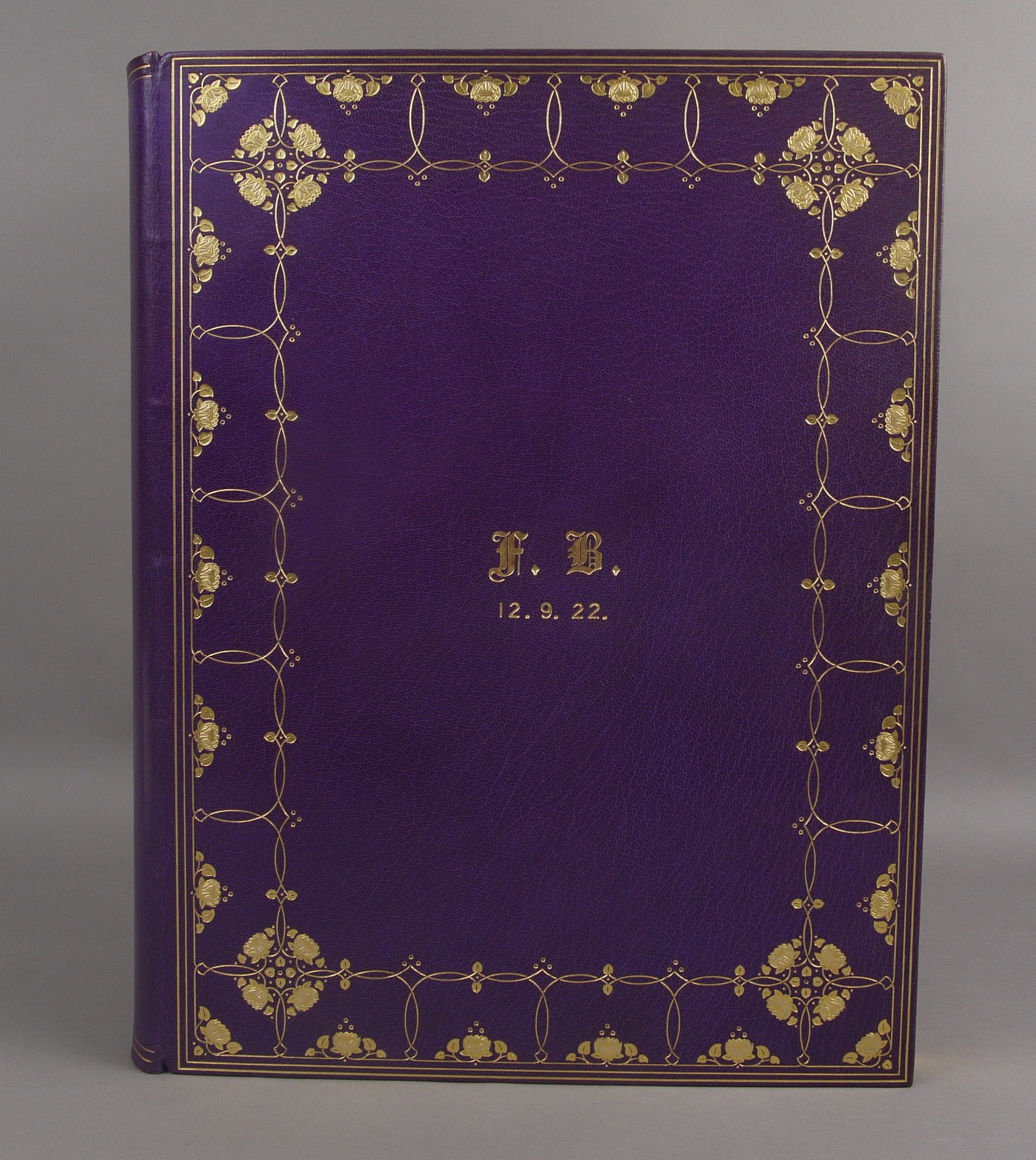 BINDING: AN EARLY 20TH CENTURY LEATHER BOUND PHOTOGRAPH ALBUM, by J C Vickery, 179 -183 Regent