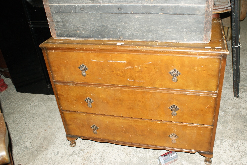 An Edwardian Painted Chest Of Two Short And Three Long Drawers