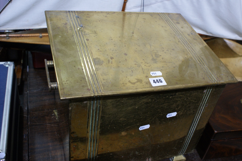 A Brass Coal Box Etc