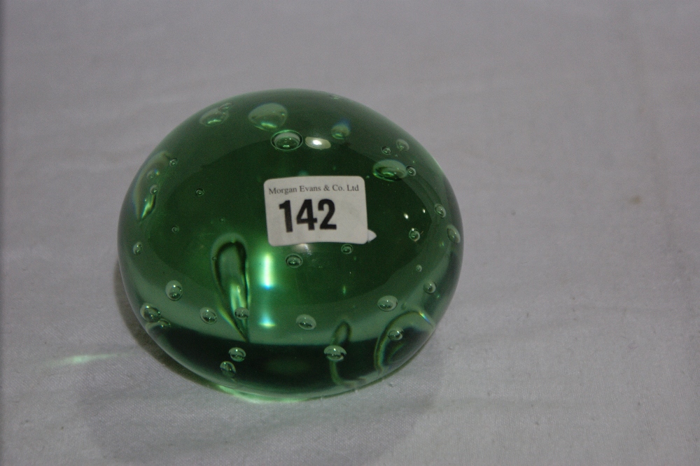 A Green Bubble Glass "Dump" Doorstop