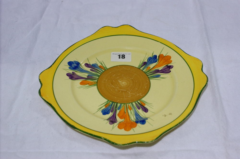 A Clarice Cliff Crocus Pattern Bread And Butter Plate