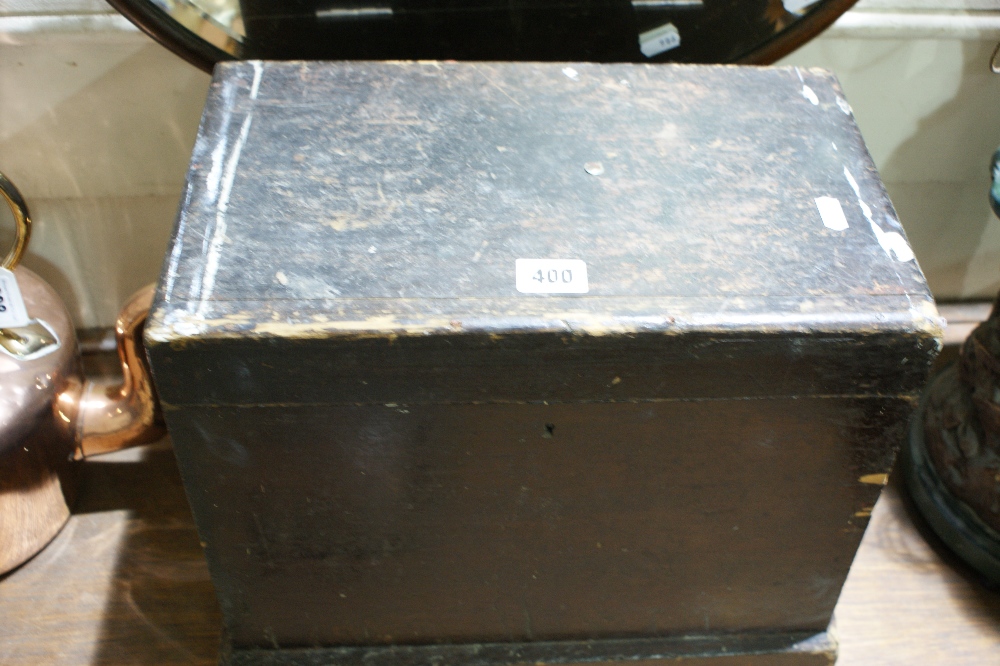 An Antique Pine Deed Box