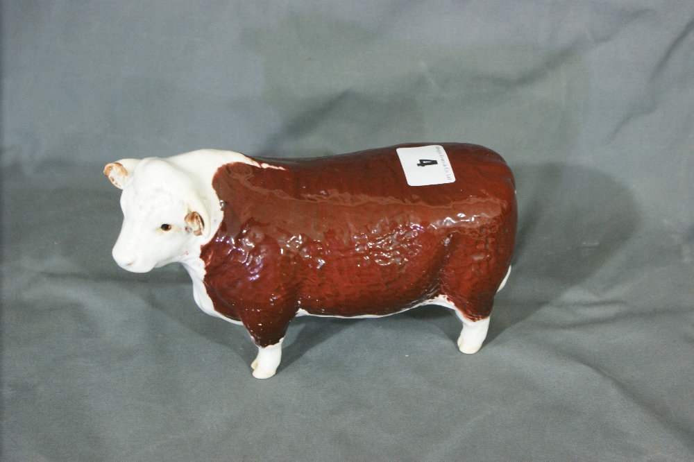 A Beswick Model Hereford Bull