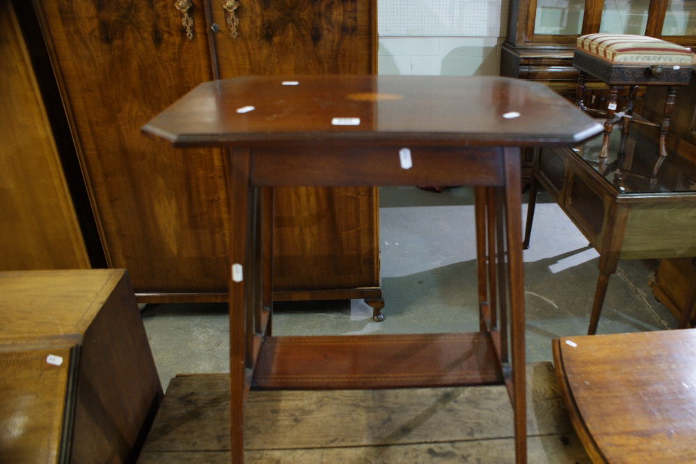 An Edwardian Mahogany And Inlaid Two Tier Occasional Table By G Hardy & Co, Manchester