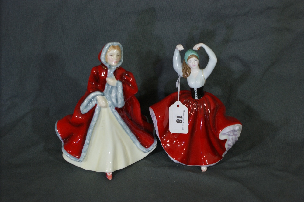 Two Royal Doulton China Figures "Karen" And "Rachel"