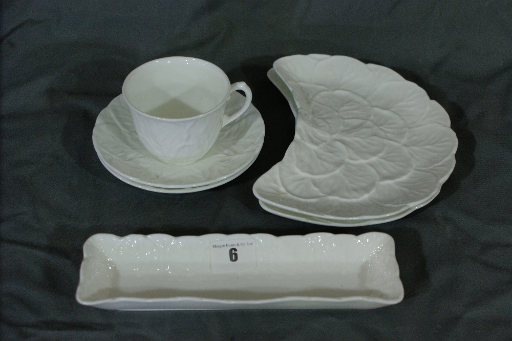 Twenty-Four Pieces Of Wedgwood White China Country Ware Pattern Tea Ware