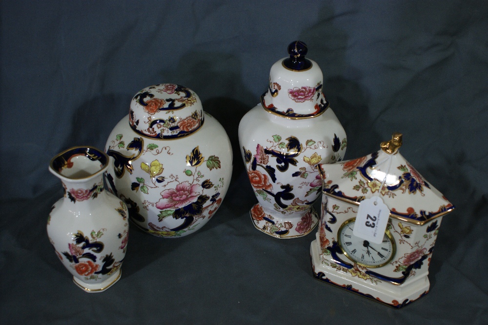 Four Pieces Of Masons Mandalay Pattern Pottery