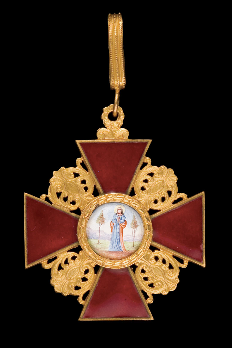 *Russia, Order of St Anne, Civil Division, a privately-made European sash badge in bronze-gilt and