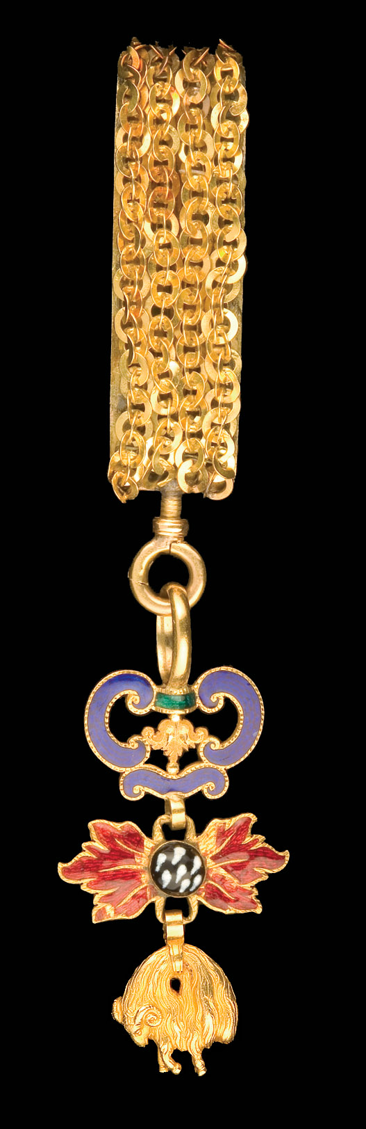 *Austria, Order of the Golden Fleece, a reduced-size badge in gold and enamels, of excellent quality