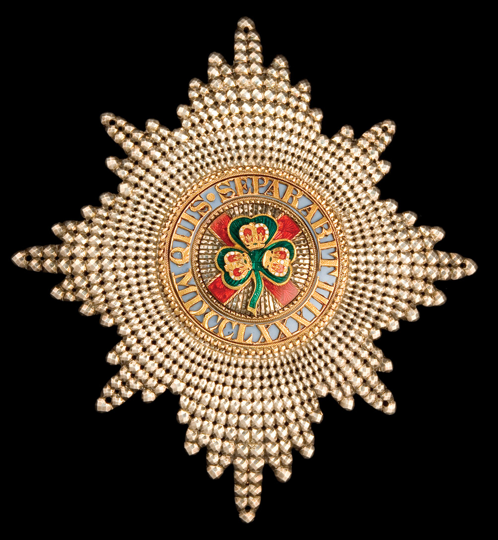 *The Most Illustrious Order of St Patrick, breast star, with pierced silver rays and centre in