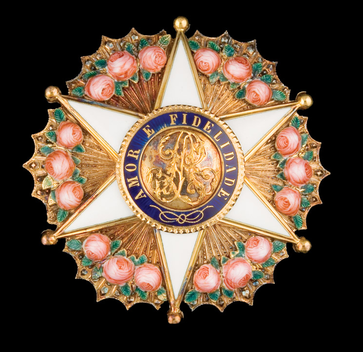 *Brazil, Order of the Rose, Knight Commander’s set of insignia, comprising neck badge and breast