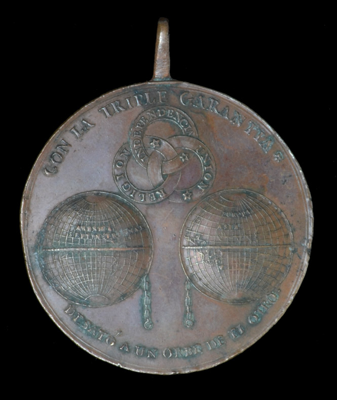 Mexico, Second Epoch of the Period of Independence, June-Sept. 1821, bronze medal, by J. Guerrero,