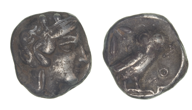 *Attica, Athens, tetradrachm, c. 430 BC, helmeted head of Athena right, rev., owl standing right,