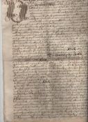 Gloucestershire – Reign of Elizabeth I indenture on a single leaf of vellum dated 1564 for lands