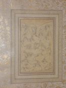 India – Mughal school drawing of an Antelope^ possibly of the Mughal School^ laid on a gilt album