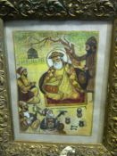 India – Guru Nanak watercolour attributed to the young Sohan Singh^ painted as a child^ depicting