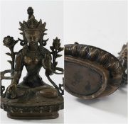 India – Indian Hindu bronze figure in Lotus position China 18th/19th century. Dating from the 18th/