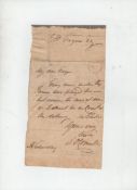 Autograph – Political – Daniel O’Connell^ leading Irish and Whig politician autograph letter