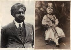 India Punjab – Photographs of the Maharajah of Patiala. Three vintage photographs of the Maharajah