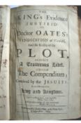 Charles II – Titus Oates – Popish Plot bound volume of approx 18 contemporaneous printed