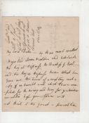 Duke of Wellington – Admiral Sir Nesbit Willoughby autograph letter signed by Willioughby to the