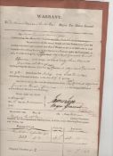 Military attractive partially printed document with ms insertions dated November 12th 1813 signed by