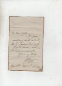 Autograph – Polar exploration – Sir William Parry^ Arctic explorer autograph letter signed to