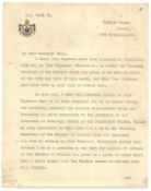 India – Important letter from Maharajah Patiala regarding the Chamber of Princes. A fine double-