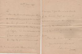 Autograph – political – Lord Salisbury^ Prime Minister autograph letter signed dated June 30th