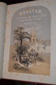 India Punjab – Coloured Lithograph book on the Sikh Wars. Fine 1849 1st ed of Mooltan^ during and