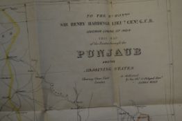 India Punjab – Important Sikh War map Theatre of war map. A rare Wyld’s ‘Theatre of War in the