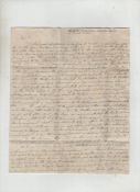A fine Indian naval letter 1803. India – Madras a fine ms letter written by a British Naval