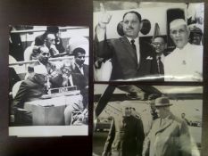 India – photos of Prime Minster Jawaharlal Nehru – 3 vintage photographs of India’s first Prime