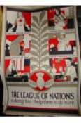 Ephemera – Poster – The League of Nations fine poster issued by the League of Nations celebrating