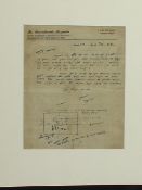 India – H Mazumder autograph illustrated letter signed dated May 7th 1941^ in Hindi^ and clearly