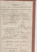 Military attractive partially printed document with ms insertions dated October 16th 1813 signed