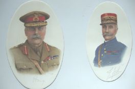 WWI – Autographs – Field Marshal Lord Haig and Field Marshal Foch a fine pair of portraits of the