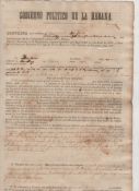 Slavery – Chinese Slavery in Cuba – Railways rare contract for a Chinese slave worker working on the