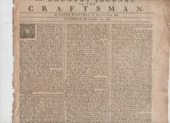 Historic Newspapers – Freedom of the Press edition of The Country Journal or the Craftsman by