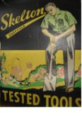 Ephemera – Horticulture poster – Skelton Tested Tools^ poster featuring a graphic of a gardener