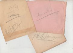 Autographs – classical music small group of album pages bearing the signatures of various