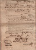 Slavery – Chinese Slavery in Cuba rare document dated 1868 for a Chinese slave^ 1p folio^