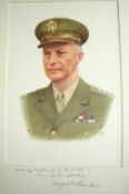 Autographs – Dwight D Eisenhower^ US President fine portrait showing him hs in his uniform as US