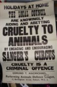 Ephemera – Poster Performing Animals Defence League Holidays at home^ the Local Council is Knowingly