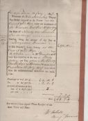 Military attractive partially printed document with ms insertions dated at Cape Town July 25th